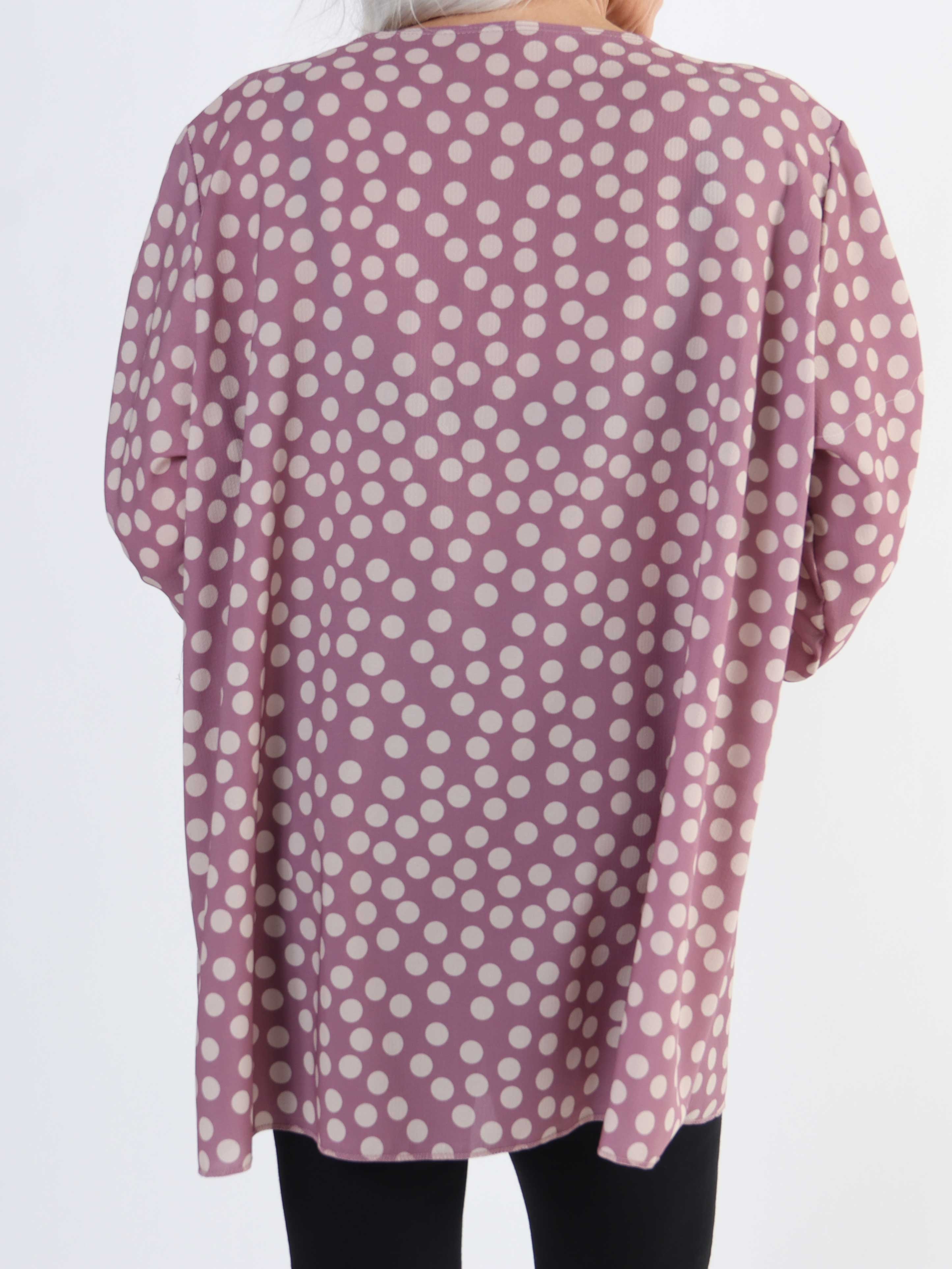 Claudia Dot - Tunika i stora storlekar med prickar och dragkedja